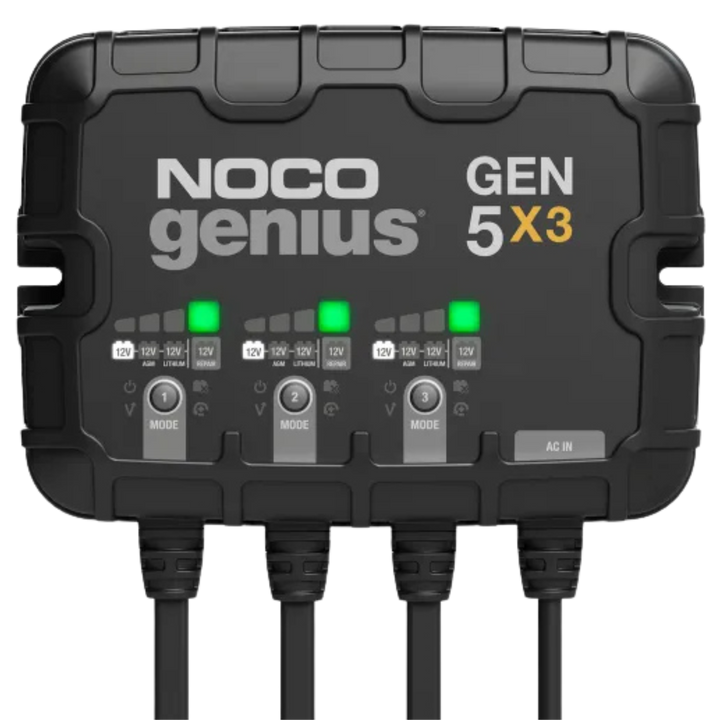 GEN5X3 - 3-Bank, 15-Amp On-Board Battery Charger, Battery Maintainer, and Battery Desulfator
